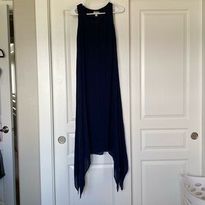 Long navy blue dress